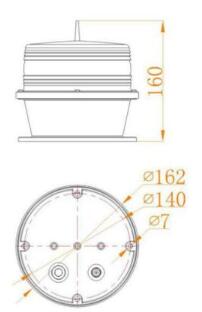 Solar aviation light L 810 solar  powered low intensity obstruction light 