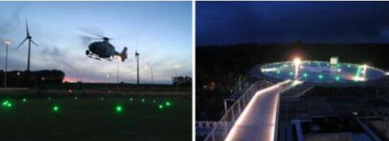 Heliport flood light for heliport lighting